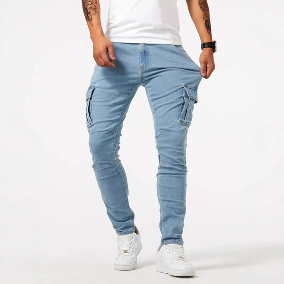 Foreign Trade Men's Workwear Casual Pants AliExpress Amazon Men's Denim Workwear Pants Men's Multi-Bag Pants Labor Protection Pants