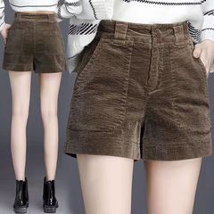 Women's Wide Leg Shorts 2024 New Autumn/Winter Korean Style Plus Size High-Waist Loose Outer Wearing Slimming Casual Pants