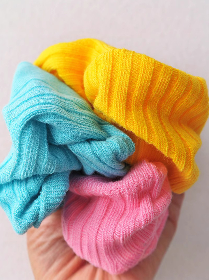 Children's summer cotton knee socks for men and women, mid-length 3