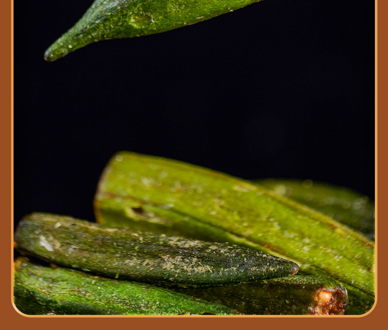 Crispy Okra Chips 100g Freeze Dried Okra Snack Qiukui Vegetable Crisps Ready to Eat Office Snack key features