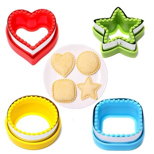 Factory Spot 4-piece Set Sandwich Cutting Mold Bread Embossing Mold Fruit Cookie Mold Baking Tool