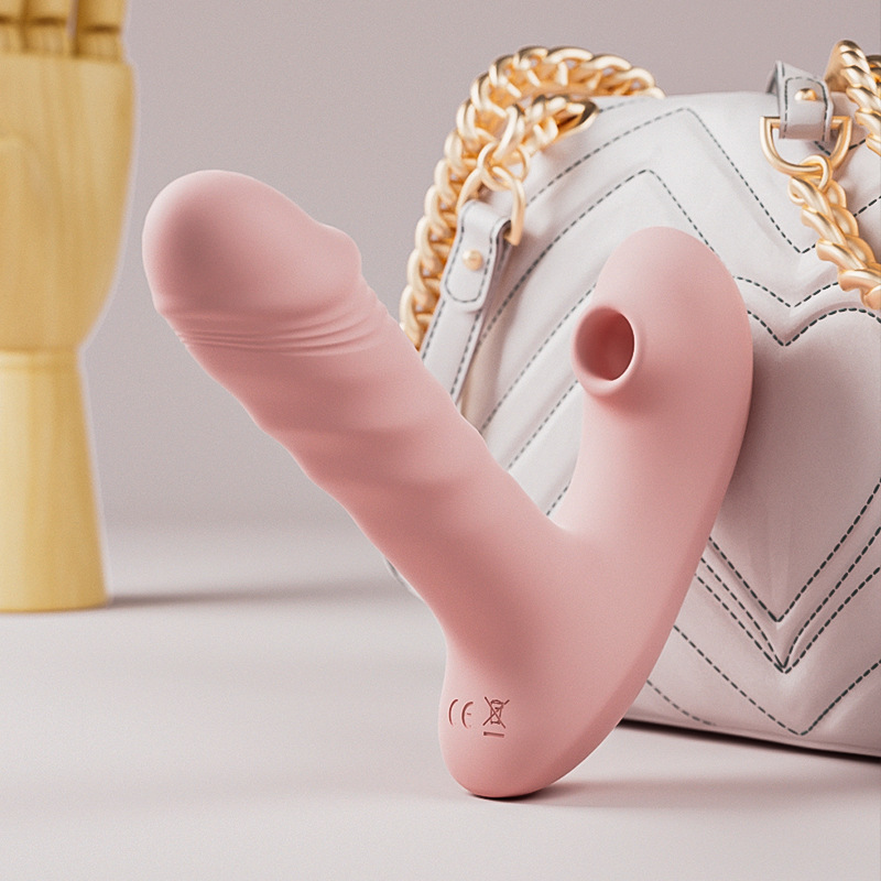 Ji Yu Nu uses wearable, suction-based, wireless remote-control massage and telescopic vibrating wand for solo play—adult sex toys.