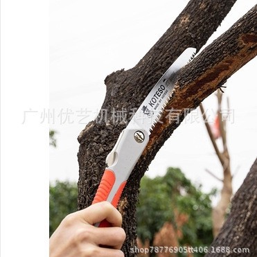 开拓者KOTESO老人头木工锯园艺小锯子户外折叠锯手锯细齿家用小型