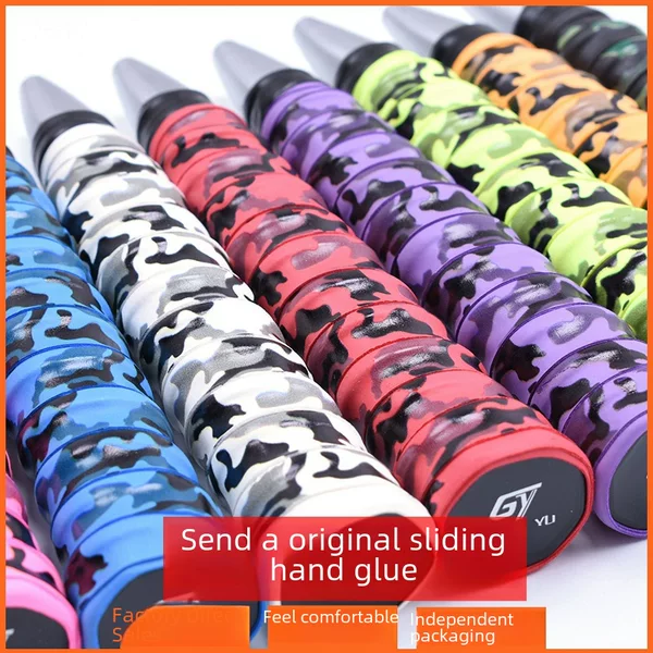 Sweat-Absorbing Tape for Badminton Rackets, Special Ribbed Grip Tape for Outdoor Fishing Rods, Durable Non-Slip Camouflage Sweat-Absorbing Tape