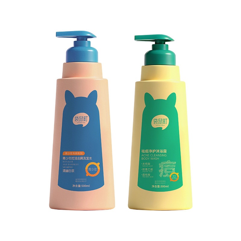 Kangaroo Town Acné juvenil limpia crema de baño de control de aceite, hidratación y humectación de la piel, crema de baño para adolescentes en stock