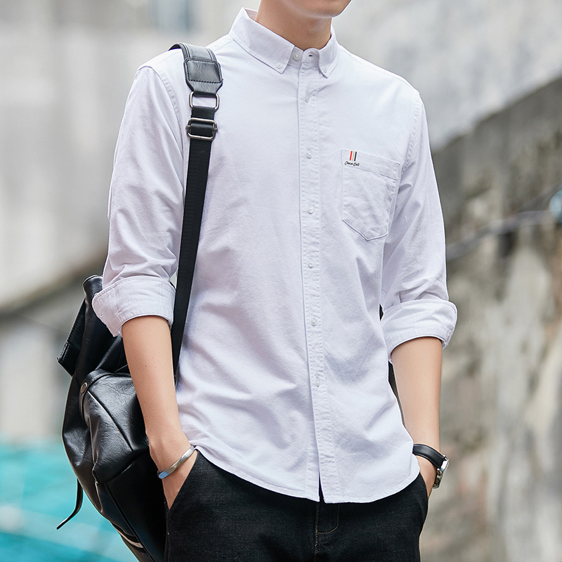 Men's long-sleeved shirt Autumn New Korean style casual cotton shirt Men's Youth clothes one-piece delivery Men's long-sleeved shirt Autumn New Korean style casual cotton shirt Men's Youth clothes one-piece delivery