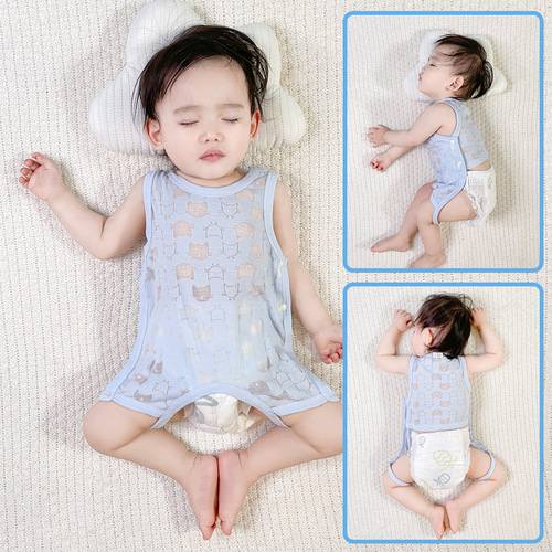 Newborn baby bellyband baby summer thin half-back children's belly protector can be used in all seasons newborn mesh breathable