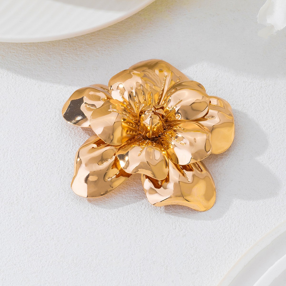 Pendientes de camelia para mujer estilo vintage francés chic_voghion.com