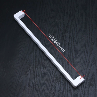 Portal Wrist | Shower room handle, black glass - single-sided-440mm-hole-spacing-price-per-piece-specially-designed-for-sliding-doors-pure-white-extra-thick-genuine-quality-handle
