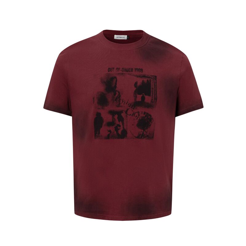 27316 American Street 2025 Summer Neutral Style Painting Figure Design Men's Loose High-end Short-sleeved T-shirt