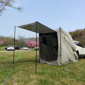 Shower, travel tent, sun protection, barbecue, extended tail tent for road trips, car roof tent, camping, car mosquito protection, vehicle-mounted tent