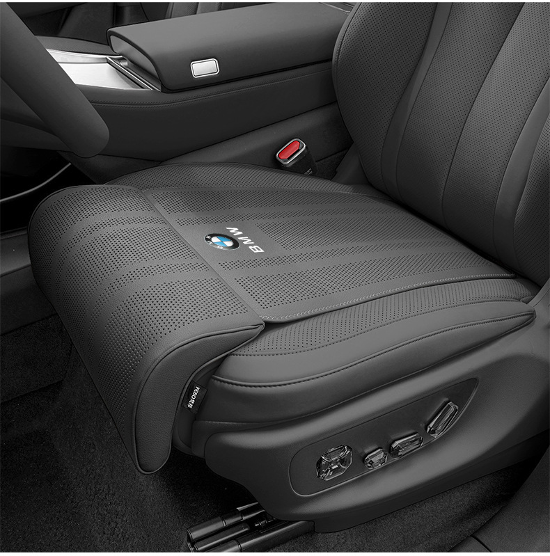 Suitable for BMW 5 Series, 1 Series, 7 Series, X3, X1, X5, ix3 car seat cushion with extended leg support and integrated lumbar support, breathable
