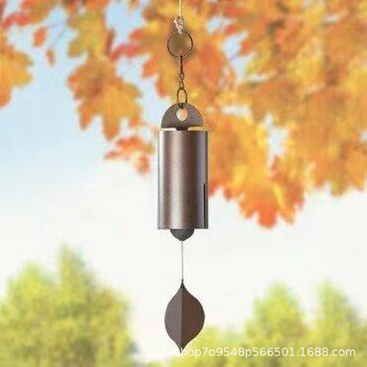Cross Border Courtyard Metal Wind Bell Garden Vintage Bell Iron Pipe Metal Hero Windbell Wind Bell Pendant