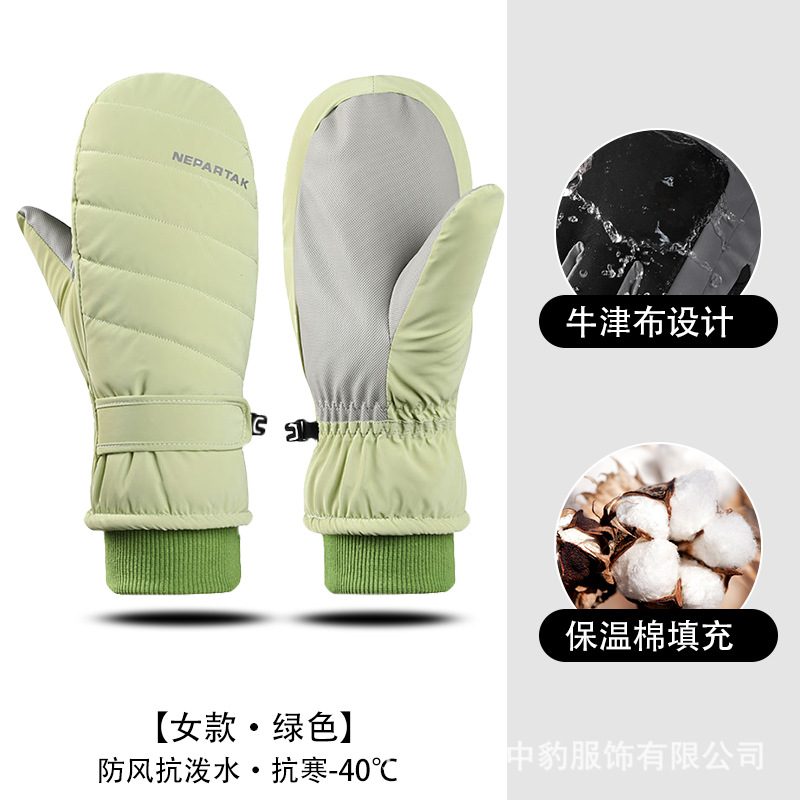 Guantes de esquí de invierno de las mujeres al aire libre cálido impermeable antideslizante forro polar grueso chapa ciclismo pantalla táctil mano tirantez al por mayor