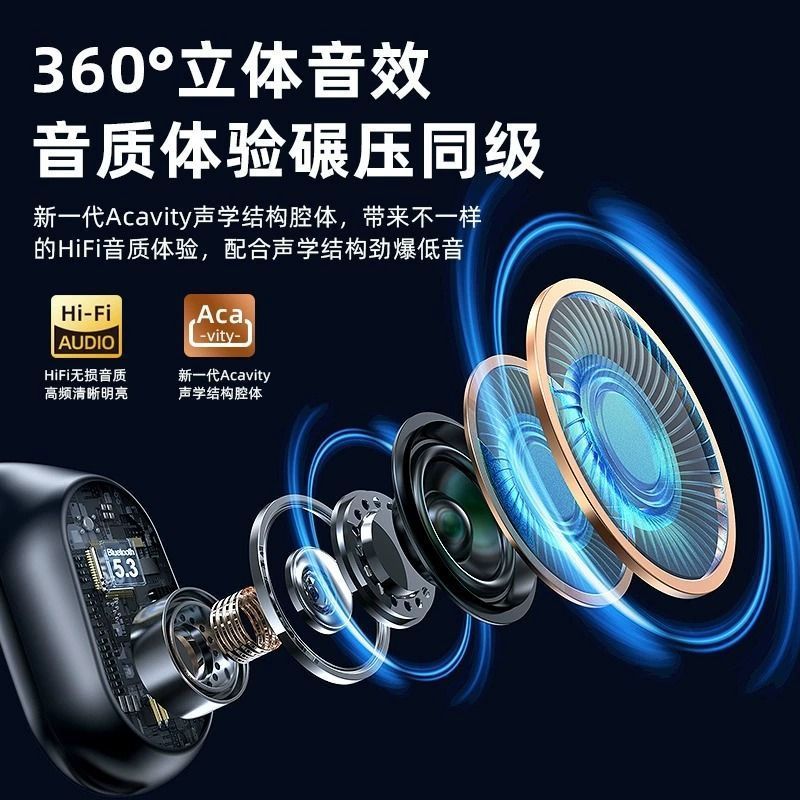 Los nuevos auriculares Bluetooth con orejas colgantes no están en los oídos GT280 272 batería de larga duración, reducción de ruido inteligente para juegos deportivos