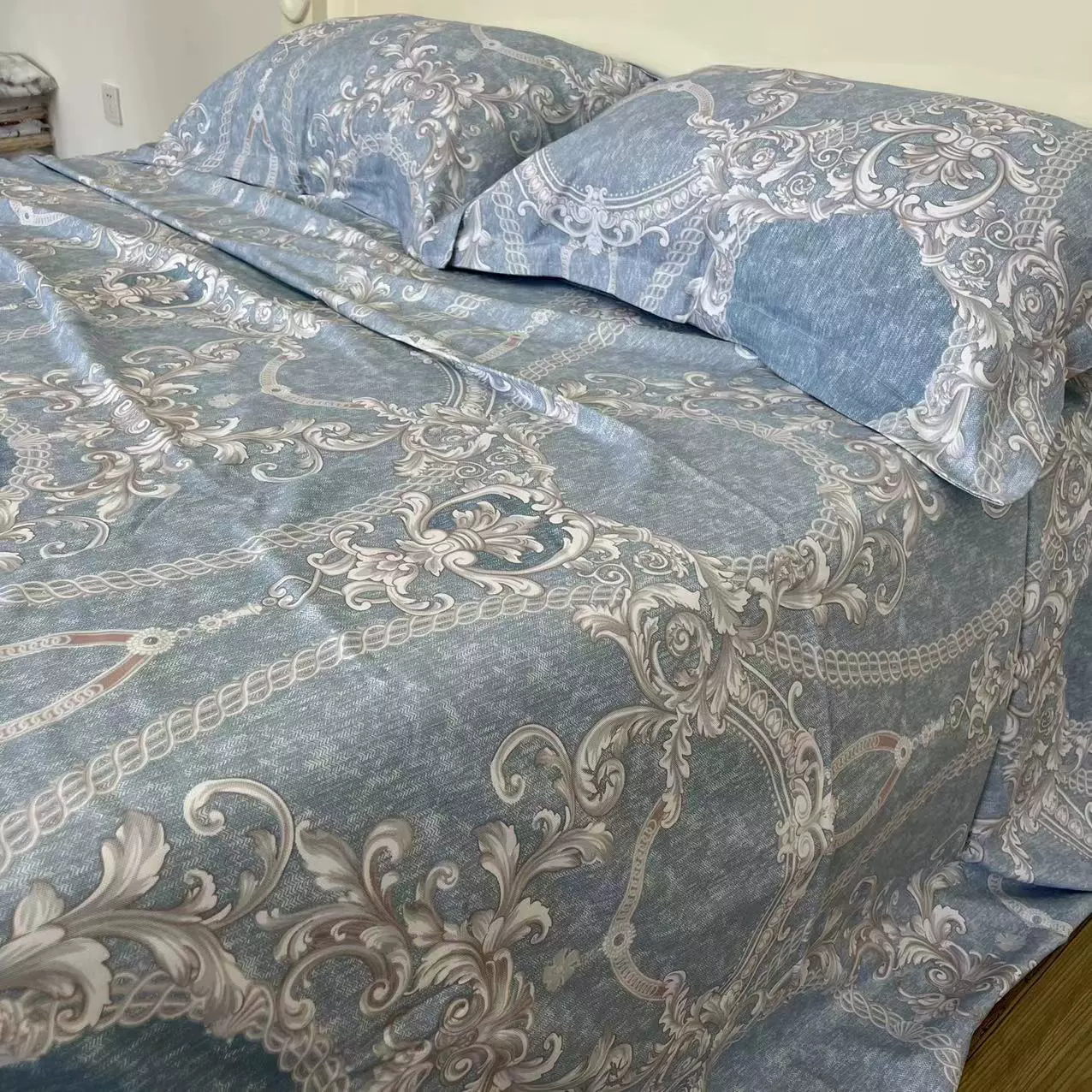 Летнее матрас/материал? Нет, исходная фраза: 'Summer mat, sheet, pillowcase, set, 3 piece set, increased thickness'