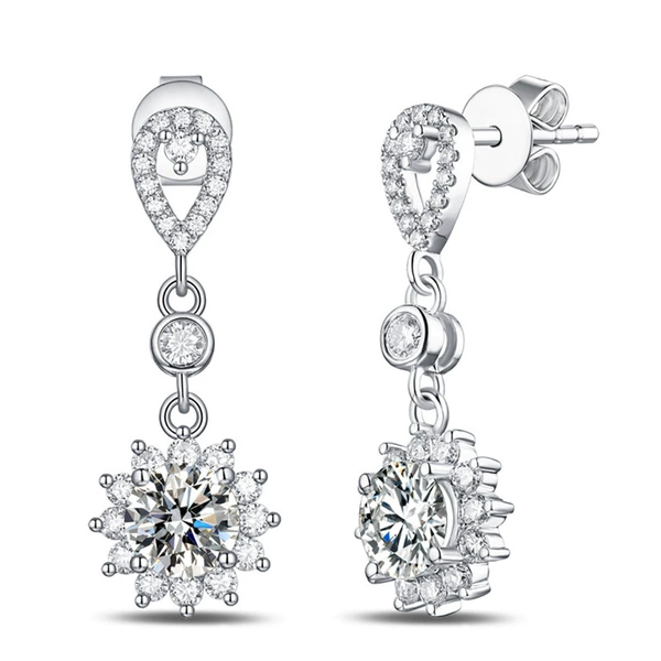 Platinum earrings solar-powered