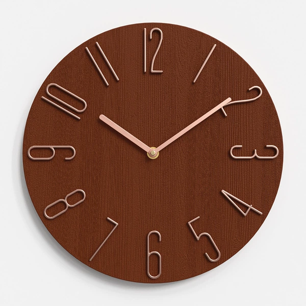2028 Two -needle brown rose gold