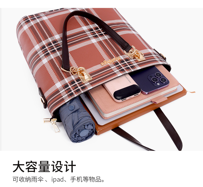 Wholesale of 2024 new styles of European and American retro six-piece single-shoulder bags and hand-carry crossbody bags for foreign trade women's fashion mother-and-child bags undefined