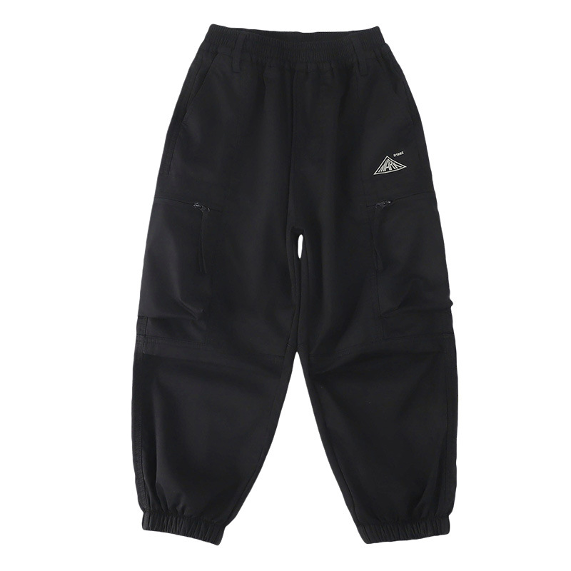 가을 중다 소년 크레인 바지 새로운 어린이 착용 어린이 청소년 캐주얼 바지 느슨한 큰 포켓 유행 머리