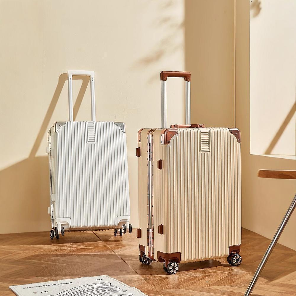 [Fábrica de selección estricta] equipaje de mujer nuevo marco de aluminio 20 pulgadas maleta de embarque maleta de viaje fuerte y duradero