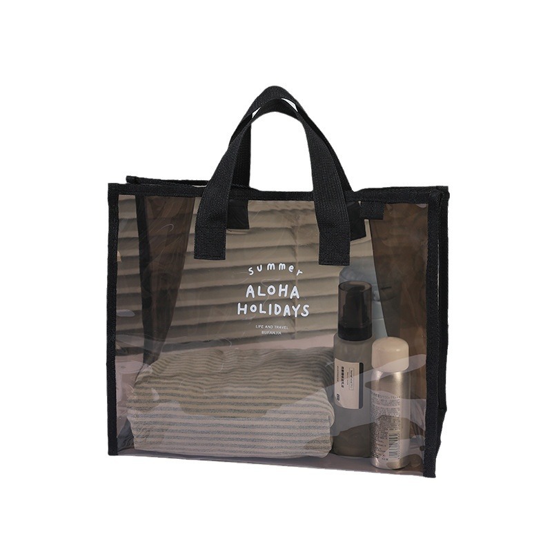 Bolsa de natación portátil transparente de gran capacidad bolsa de acondicionamiento impermeable bolsa de playa de lavado ocio bolsa de cosméticos bolsa de PVC moda