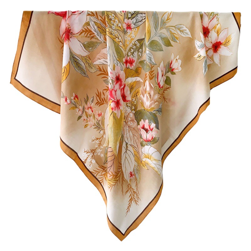 Nuevo terciopelo lana mano-sensación bufanda cuadrada grande de lujo ligero de las mujeres elegante chal decorativo impreso bufanda caliente Fabricante en stock