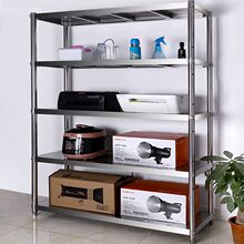 不锈钢厨房置物架落地多层仓库货架家用微波炉收纳架厨房储赵之周