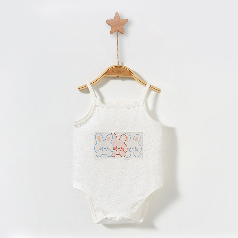 Pelele de bebé de verano, fino, sin mangas, ropa de dormir, conjunto de verano, body triangular unisex para recién nacido, ropa de bebé image 7
