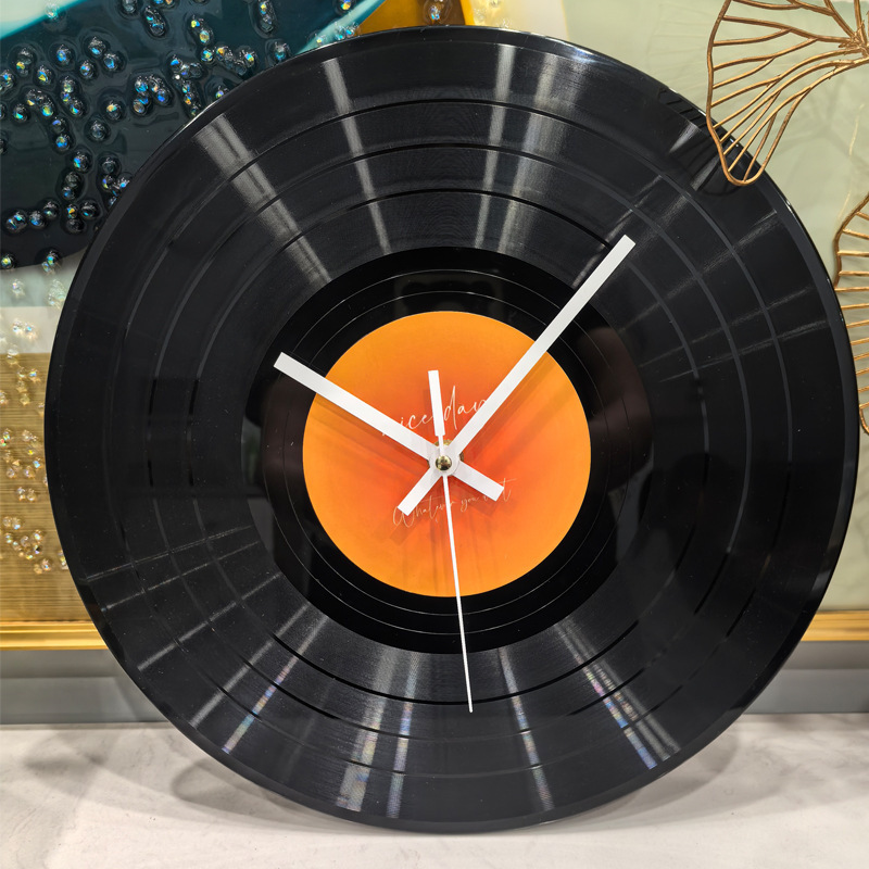 クリエイティブ落書きビニールレコード装飾バーパブインテリア壁装飾レトロノスタルジックな壁古いレコード装飾|undefined