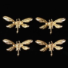 韩版新款中号合金蜻蜓配件diy新娘头饰发饰团扇装饰配件发簪材料