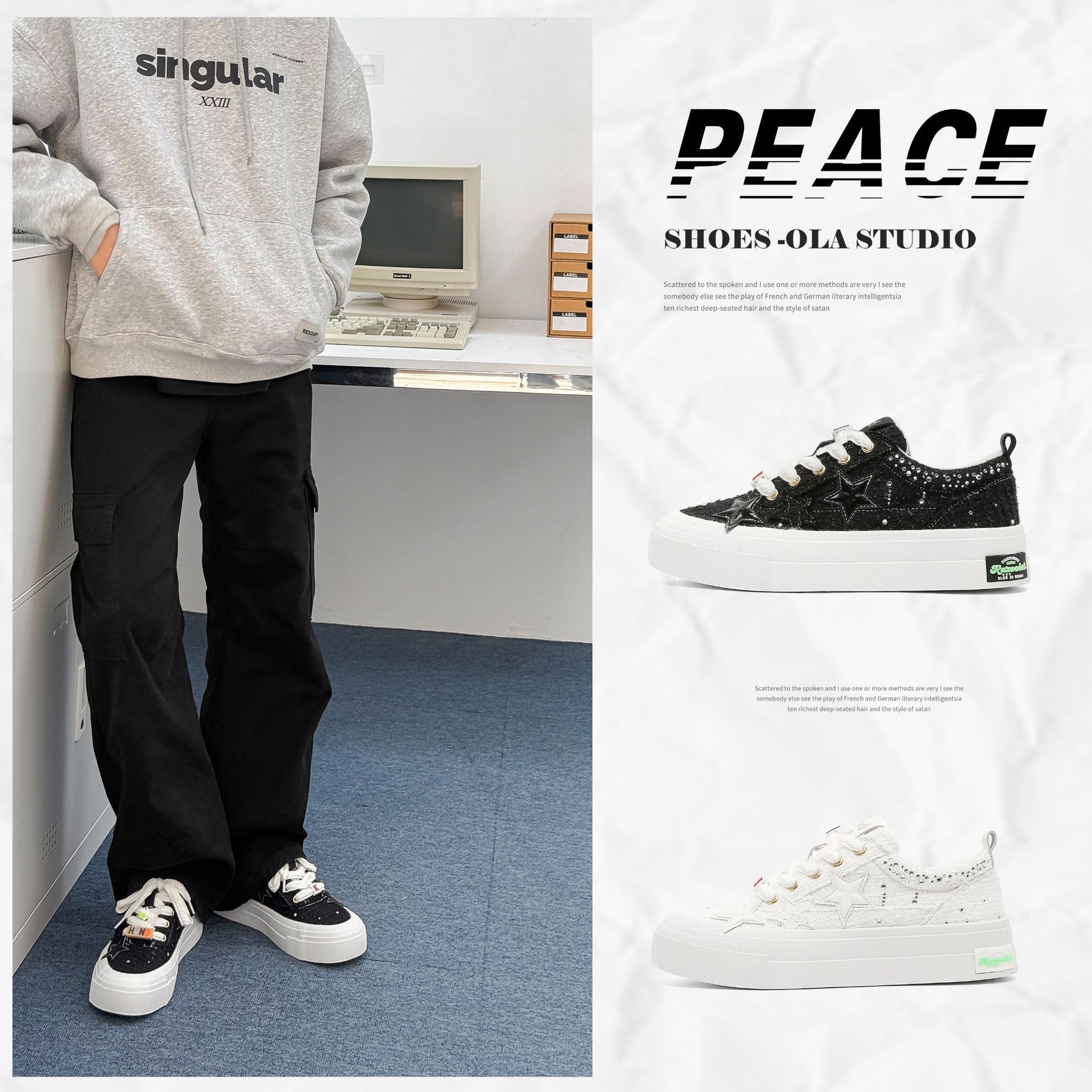 2025 Summer New West Highland Cartoon Spring Thick-Soled Low-Top Breathable Star Sports Shoes