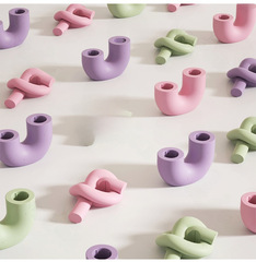 纏繞繩結燭台蠟燭模具手工創意燭台造型香薰石膏擺台蠟燭插件模