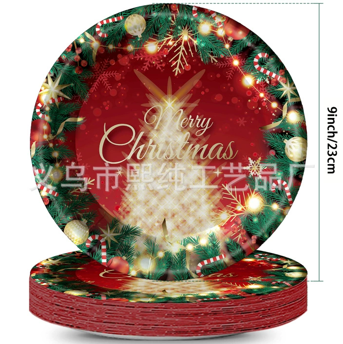 Christmas tableware, disposable set, wipes, new collection, (Physicals)