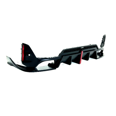 Abs Glossy Black Front Spoiler Side | Big Surrounded - rear-lip-rear-corner-ppabs