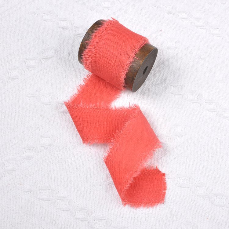 Algodón y lino deshilachado borde deshilachado con bricolaje boda tarjeta de felicitación ramo decorativo borde deshilachado borla cinta 4cm rollo tira de tela hecha a mano