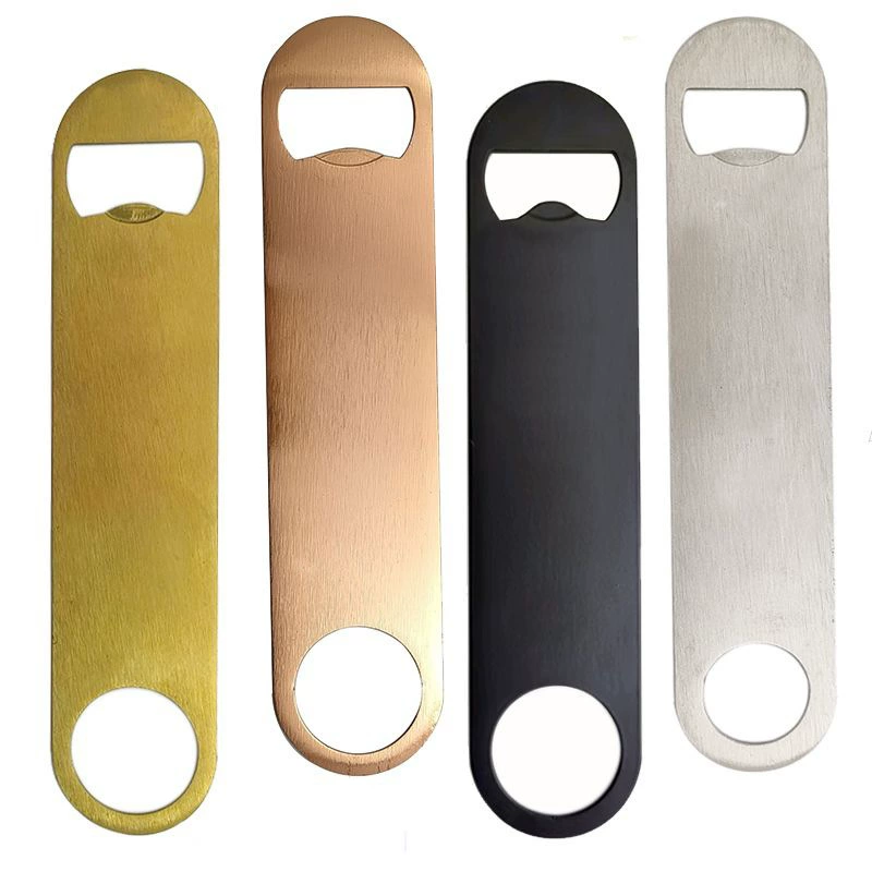 Оптовая многофункциональная креативная розовая розовая розовая золотая металлическая реклама открыватель для бутылок из нержавеющей стали