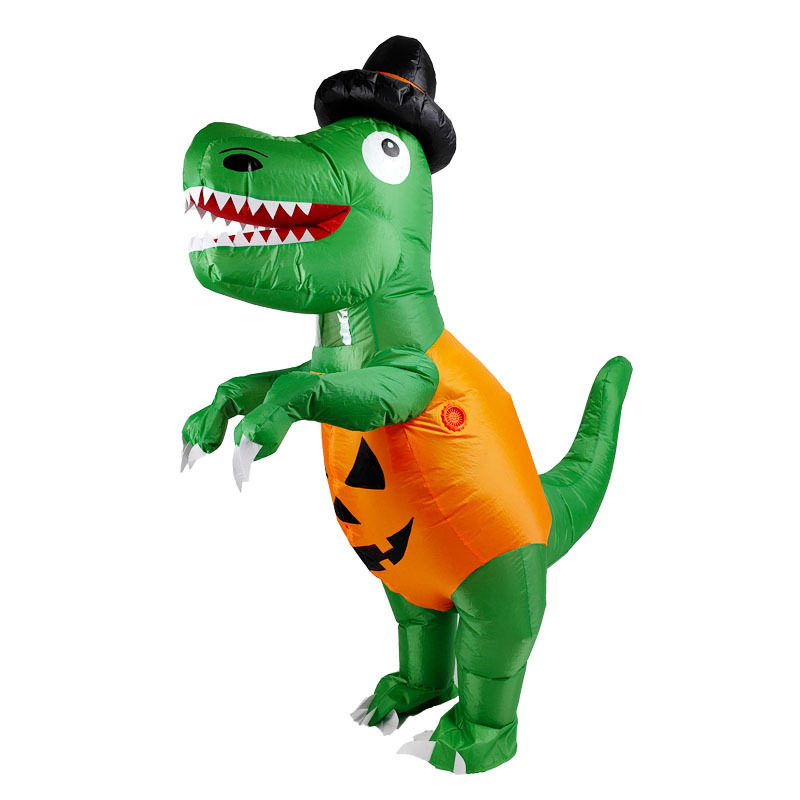 Amazon explosión impresa inflatable T-Rex disfraz Halloween multicolor T-Rex disfraz de fiesta disfraz de muñeca