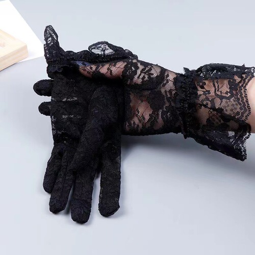 Long lace gloves women's fashion sexy thin breathable sun protection sleeves bridal wedding dress arm sleeves summer