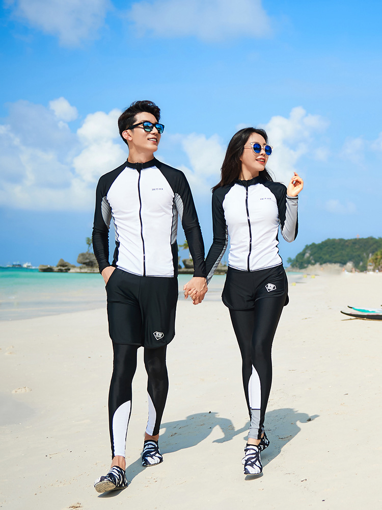 日焼け止め速乾ダイビングスーツ、長袖長ズボン水着、クラゲスーツ、カップル用保温メンズ水着、レディースサーフィンスーツ