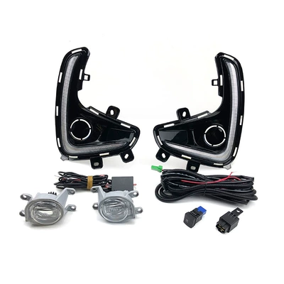 Suitable for 20-21 Yaris Daytime Running Light and Fog Light (Gündüz işıqları) - white-fog-lights-two-color-daytime-running-lights-left-and-right-set