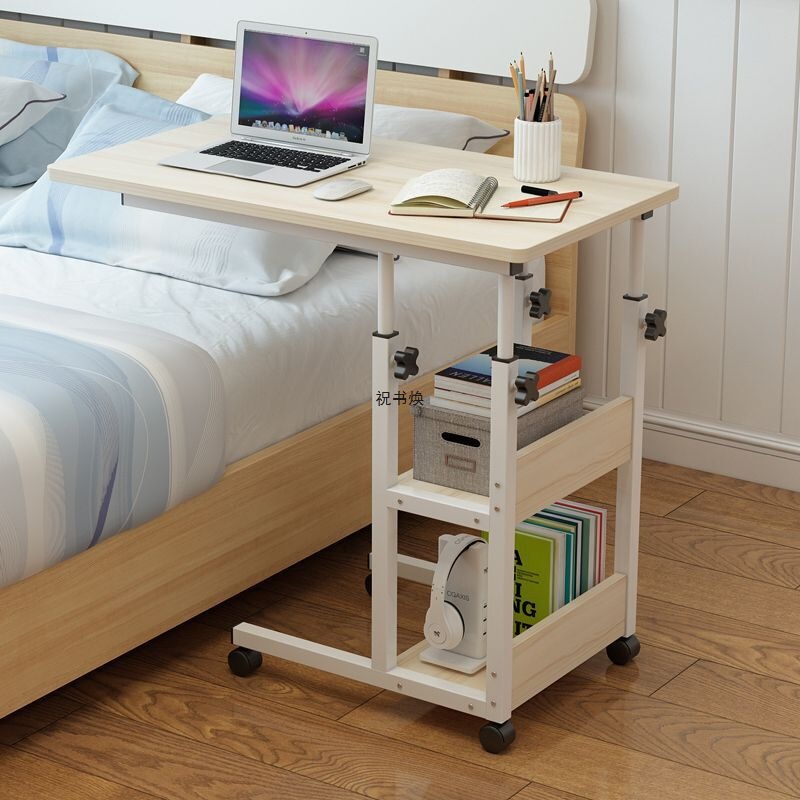 Floor-Standing Folding Desk Mobile Dormitory Computer Desk Table Room Computer Style Simple Office Red Desk
