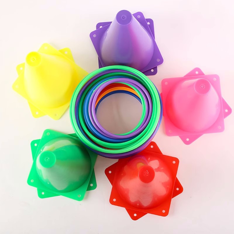 Ring throwing ring team building toy children's sensory training ice cream cone throwing game ice cream bucket floor stall ring