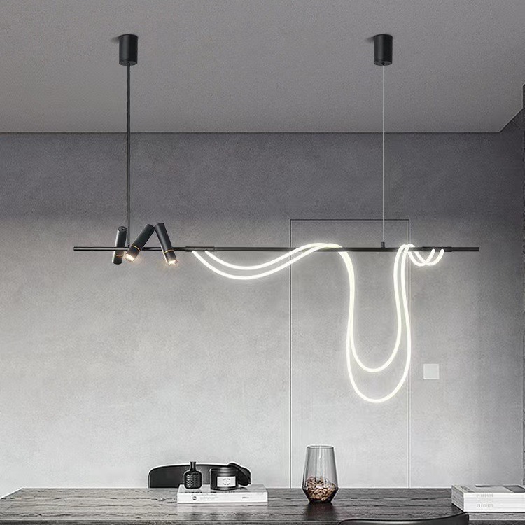 Modelo de caja de caja de lujo lámparas de sala de comedor minimalista llevó la casa modelo moderna después de la decoración simple de la lámpara italiana moderna