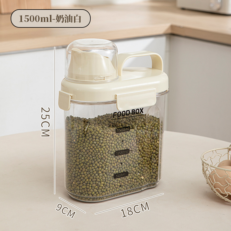 Caja de grano de granos, cocina doméstica a prueba de insectos y humedad, tanque de almacenamiento de harina de arroz, alimento para gatos, alimento para perros, tanque de almacenamiento image 6