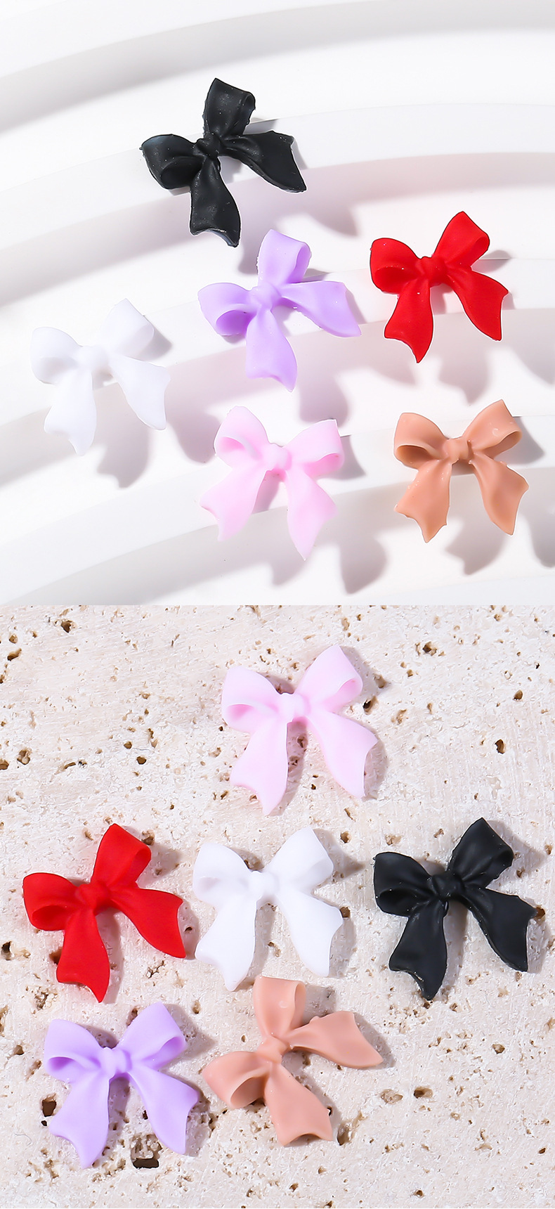 Simple Style Bow Knot Resin Nail Decoration Accessories 1 Piece display picture 3