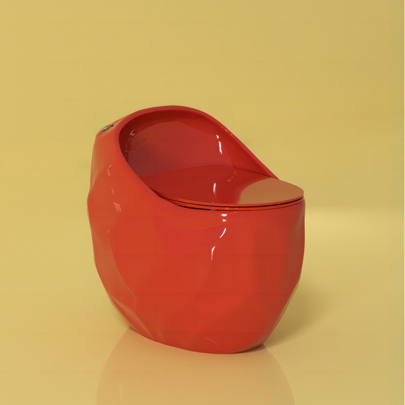 クリエイティブレリーフカラーセラミック便器超旋風サイフォン式静音便器便器家庭用便器外ピン|undefined