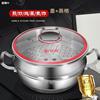 Binaural Wok 316 stainless steel non-stick cookware household multi-function Wok Electromagnetic furnace Gas currency Frying pan