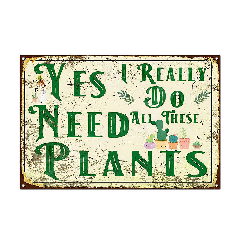 Pintura de hojalata pastoral Flor antigua retro Arte de hierro Pintura colgante pequeña Jardín al aire libre Balcón Decoración de pared Colgante transfronterizo