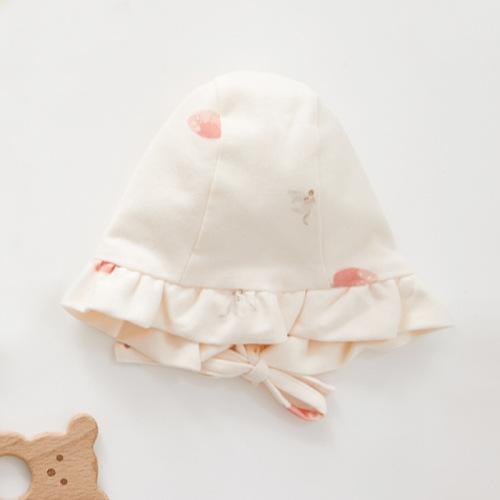 Newborn Hat Short Brim Wide Brim Cartoon Anime Universal Knitted Satin Skin Tone Headband Hat Baby